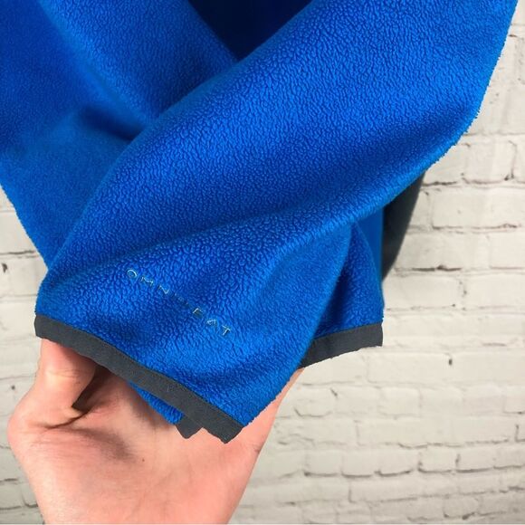 Columbia Blue Basin Half Zip Fleece Men's Sz Large - Picture 7 of 8
